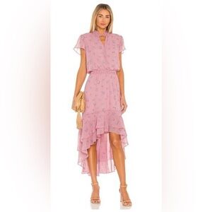 1.state pink floral short sleeve dress
